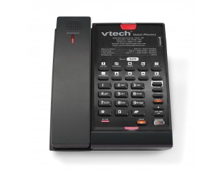 Alcatel Lucent - VTech A2411 Matte Black Contemporary Analog Cordless Desk & Bed Phone, 1 line, 10 Speed Dial keys - 3JE40005AA